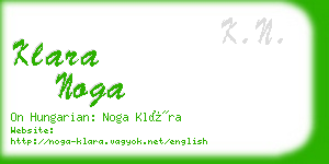 klara noga business card